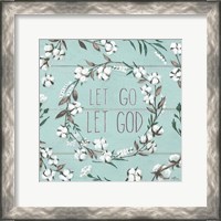 Framed Blessed VII Mint Let Go Let God