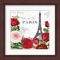 Framed 'Rouge Paris III' border=