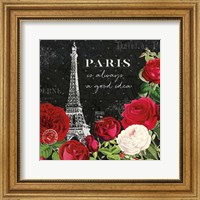 Framed Rouge Paris II Black