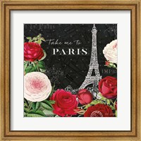 Framed 'Rouge Paris III Black' border=
