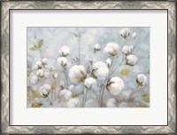 Framed Cotton Field Blue Gray