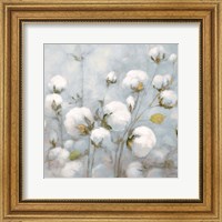 Framed Cotton Field Blue Gray Crop