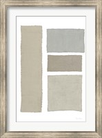 Framed Painted Weaving III on White v2