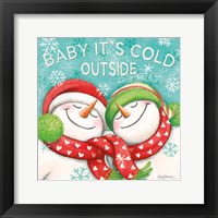 Framed 'Let it Snow VI' border=