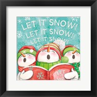 Framed 'Let it Snow VIII' border=