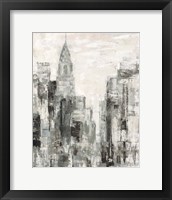 Manhattan Neutral I Crop Framed Print