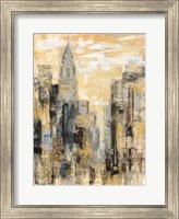 Framed Manhattan Gray and Gold I
