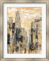 Framed Manhattan Gray and Gold I