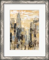 Framed Manhattan Gray and Gold I