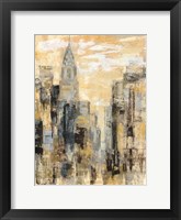 Manhattan Gray and Gold I Framed Print