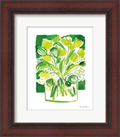 Framed Lemon Green Tulips II