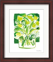Framed Lemon Green Tulips II