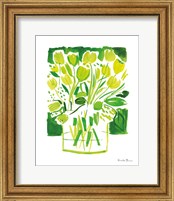 Framed 'Lemon Green Tulips I' border=