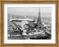 Framed Airplane Over Paris