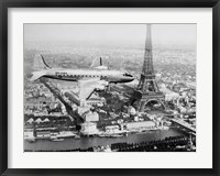 Framed Airplane Over Paris