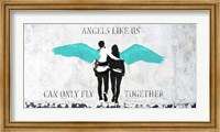 Framed Angels Like Us (Aqua)