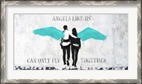 Framed Angels Like Us (Aqua)
