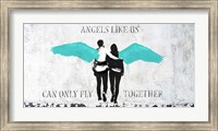 Framed Angels Like Us (Aqua)