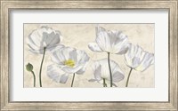 Framed Poppies in White