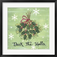 Framed Deck the Halls Holly