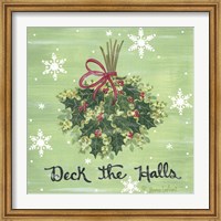 Framed Deck the Halls Holly