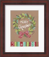 Framed Merry Christmas Wreath