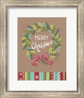 Framed Merry Christmas Wreath