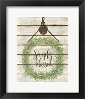 Framed Simply Blessed Wreath
