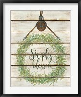 Framed Simply Blessed Wreath