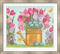Framed Tulips and Blue Eggs