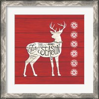 Framed 'Tis the Season Deer' border=