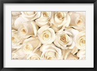 Framed Top View - White Roses