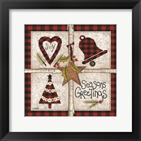 Framed Four Square Seasons Greetings