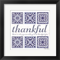 Thankful Tile Framed Print