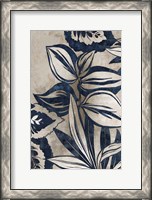 Framed Blue Foliage I