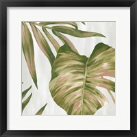 Framed 'Pink Leaves I' border=