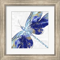 Framed Blue Dragonfly