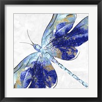 Framed 'Blue Dragonfly' border=