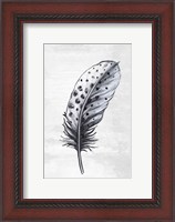 Framed Indigo Feather II