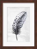 Framed Indigo Feather II