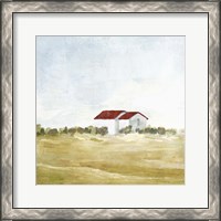 Framed 'Red Farm House I' border=