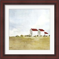 Framed 'Red Farm House II' border=