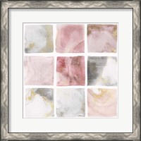 Framed 'Blush Squares II' border=