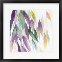 Fallen Colorful Leaves I Violet Version Framed Print