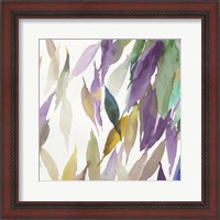 Framed Fallen Colorful Leaves II Violet Version