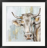 Framed Headstrong Cow