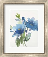 Framed Blue Flower Garden II