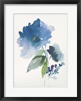 Framed Blue Flower Garden III