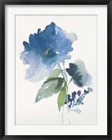 Framed Blue Flower Garden III