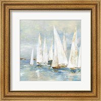 Framed White Sailboats